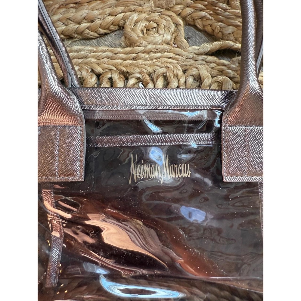 Neiman Marcus Clear‎ Tote Bag Metallic Rose Gold